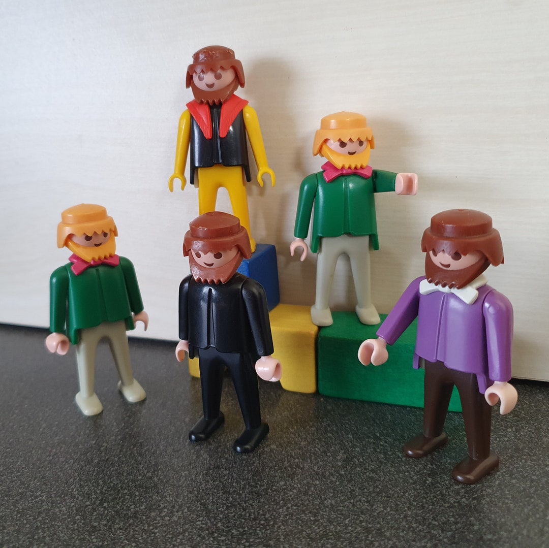 Playmobil Figures With Beard, Set of 5, 1974 Geobra - Etsy