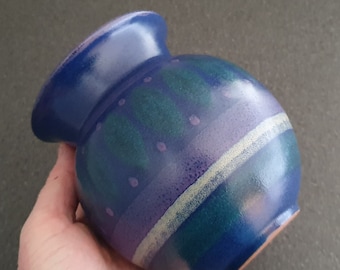 ヴィンテージ KMK 花瓶 (3)、手描き、70 年代ドイツ陶器 Kupfermühle