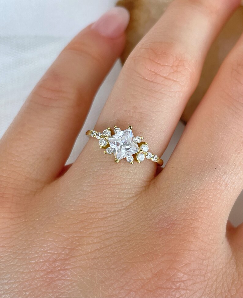 Dainty Wedding Ring Engagement Ring Delicate Promise Ring Etsy