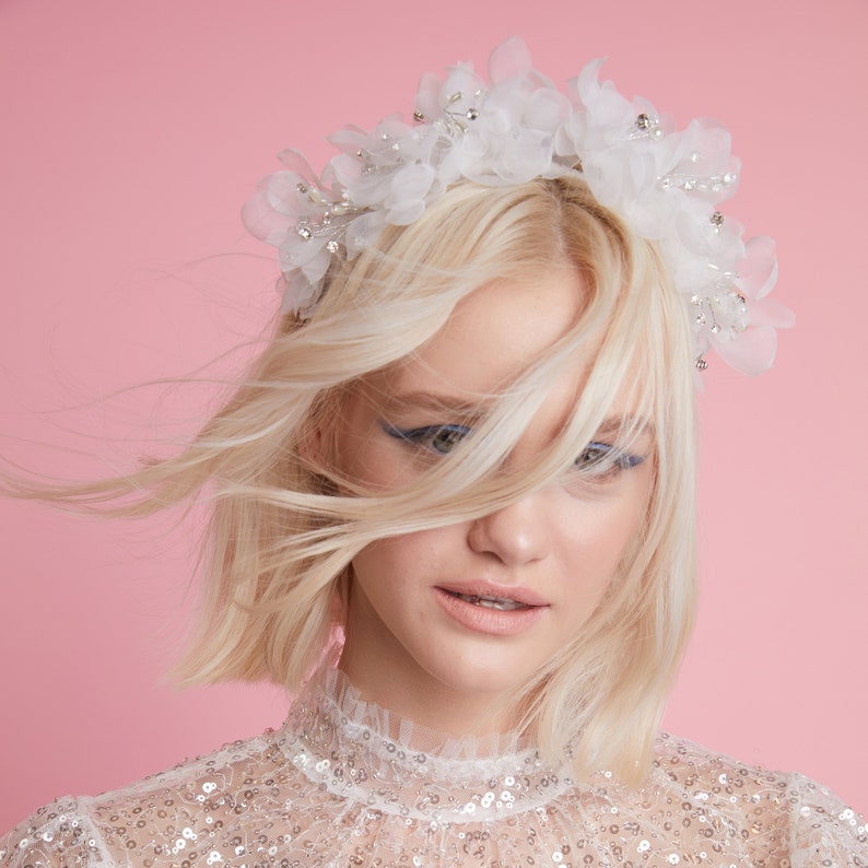 Bloomy Wedding Headpiece Bridal Hair Accessories Rustic Etsy