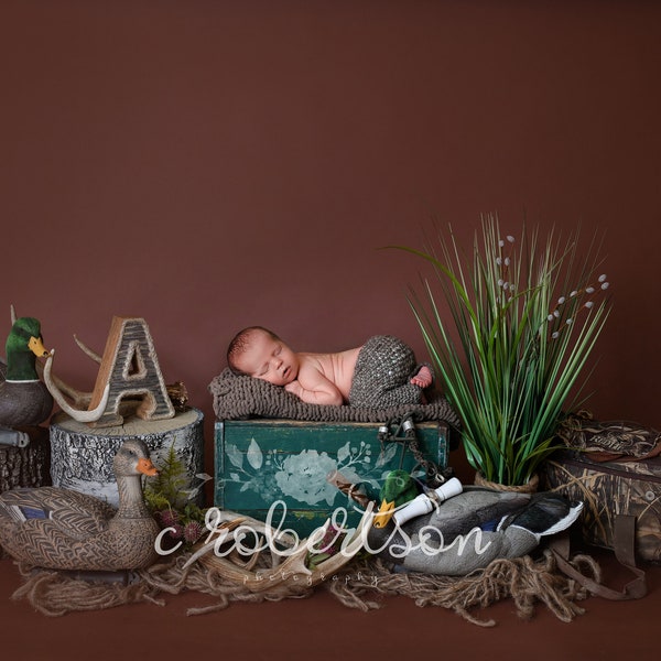 Newborn Photography Hunting Duck Deer Boy Digital Backdrop Background Outdoorsman Prop Photography INSTANT DOWNLOAD