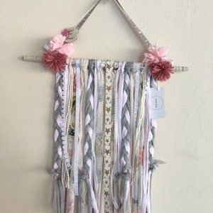 macrame bow holder. Hair bow holder. Bow hanger, extra large bow holder for girls, headband organizer, hair clip hanger, headband holder
