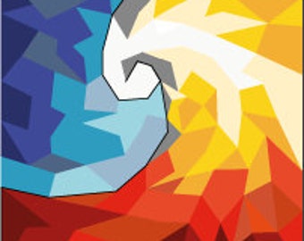 Modello EPP 'They're Waving' PDF - download digitale, trapunta quadrata, cuscino, borsa.