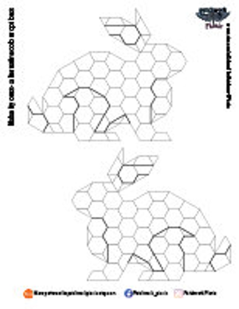 Spring Bunny EPP patchworkpatroon pdf - digitale download afbeelding 6