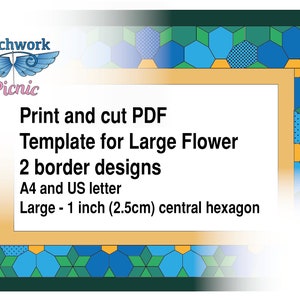 Large 1" Basic EPP Flower BORDER Elements for print - Download PDF