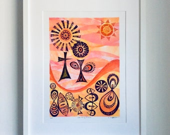 Good Morning Sunshine A3 Giclee  print