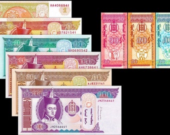 MONGOLIA 100 TUGRIK 1994 P 57 UNC LOT 5 PCS
