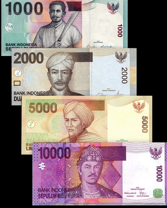 Indonesia since 2000's 1000/2000/5000/10000 Rupiah | Etsy