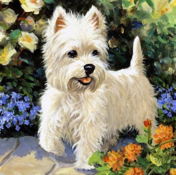 West Highland Terrier Cross Stitch Kit Etsy