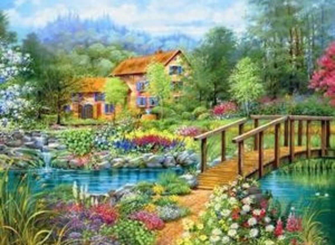 COUNTRY GARDEN cross stitch kit | Etsy