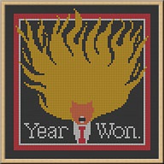 Trump Year Won Cross Stitch Pattern Pdf President Donald Etsy