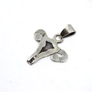 Uterus pendant, Women&#39;s Day, Feminist pendant, Silver ovaries, Femininity jewelry, Fallopian tube pendant