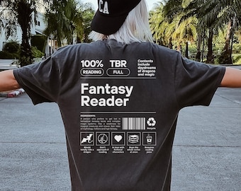 Fantasy Reader Shirt | Comfort Colors Tshirt | Romantasy Reader | Book Lover Shirt | Bookish Gift For Her | Book Lover Gift | Booktok Merch