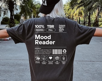 Mood Reader Shirt | Comfort Colors Tshirt | Book Lover Shirt | Bookish Gift For Her | Book Lover Gift | Booktok Merch | Library Shirt