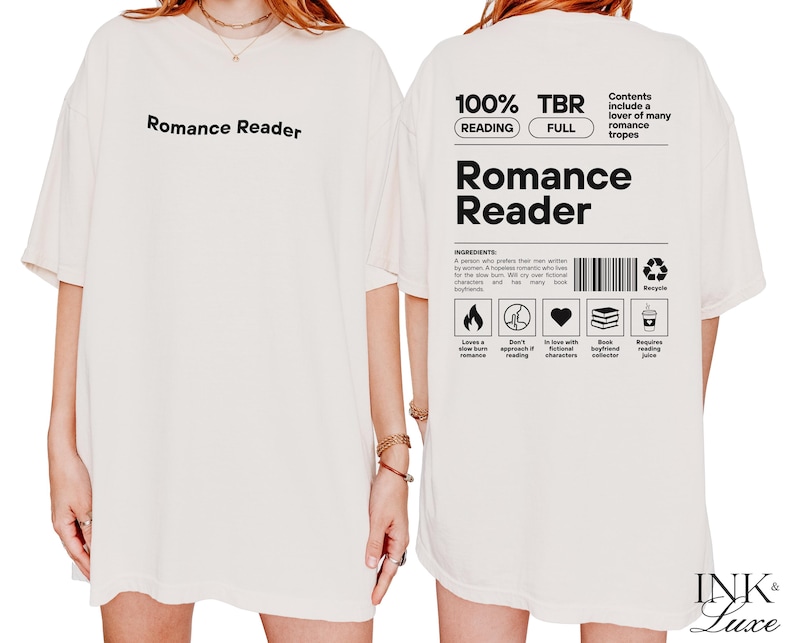 Romance Reader Shirt | Comfort Colors Tshirt | Dark Romance Reader | Romantasy Reader | Bookish Gift For Her | Book Lover Gift | Booktok image 6