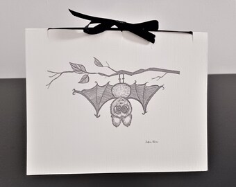 Let's Hang! Halloween Bat Greeting Card