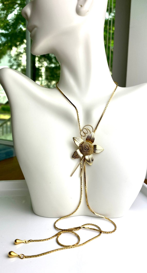 Vintage adjustable slider necklace Gem