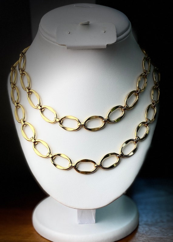 Vintage Pierre Cardin chunky chain necklace, desig