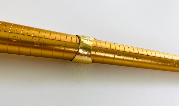 Silver Sterling statement ring hammered large ban… - image 7