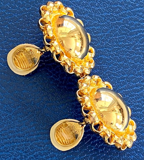 Vintage Givenchy statement large button earrings … - image 5