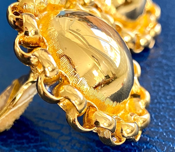 Vintage Givenchy statement large button earrings … - image 3