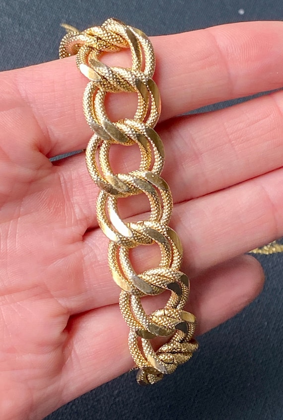 Retro chain bracelet by Napier- Chunky Linked chai