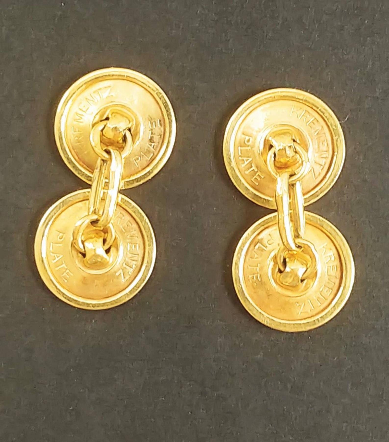 Vintage Krementz gold plated Double sided cuff links Etsy