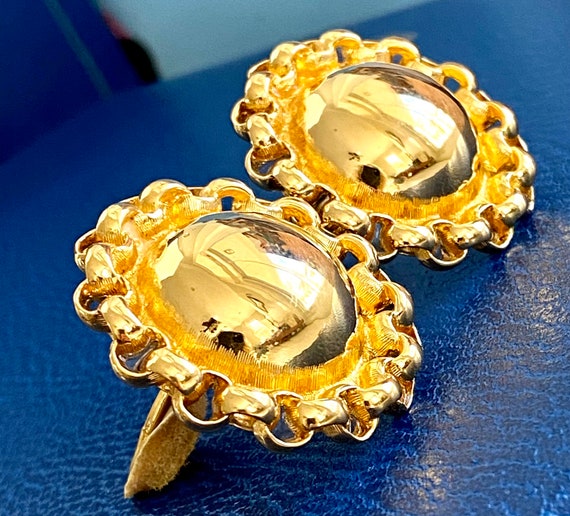 Vintage Givenchy statement large button earrings … - image 1