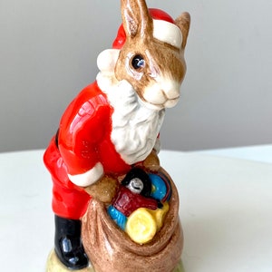 Santa Bunnykings “Happy Christmas “by Royal Doulton tableware England ceramic 1981 DB 17