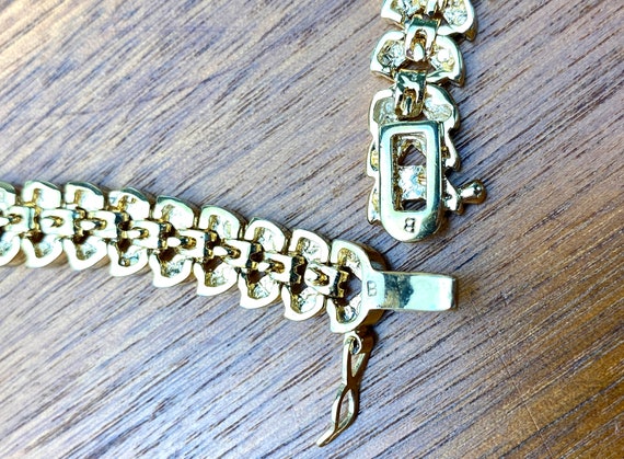 Graduate leaves necklace gold tone and cubic zirc… - image 9