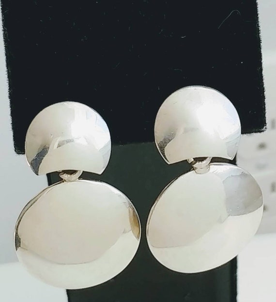 Rare Brenda Schoenfeld dangle sterling clip on ear