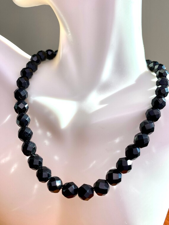 Black Onyx Hydro Choker Necklace Faceted Rondelle Beads 24k Gold Plated  Wire Wrapped Rosary Vermeil Chain. (24 Inch Opera Length)