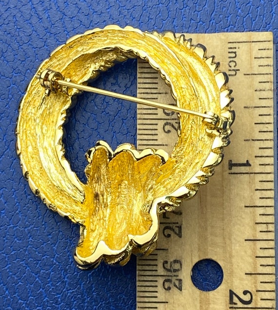 Christian Dior brooch pin rope knot- Gold plated … - image 8