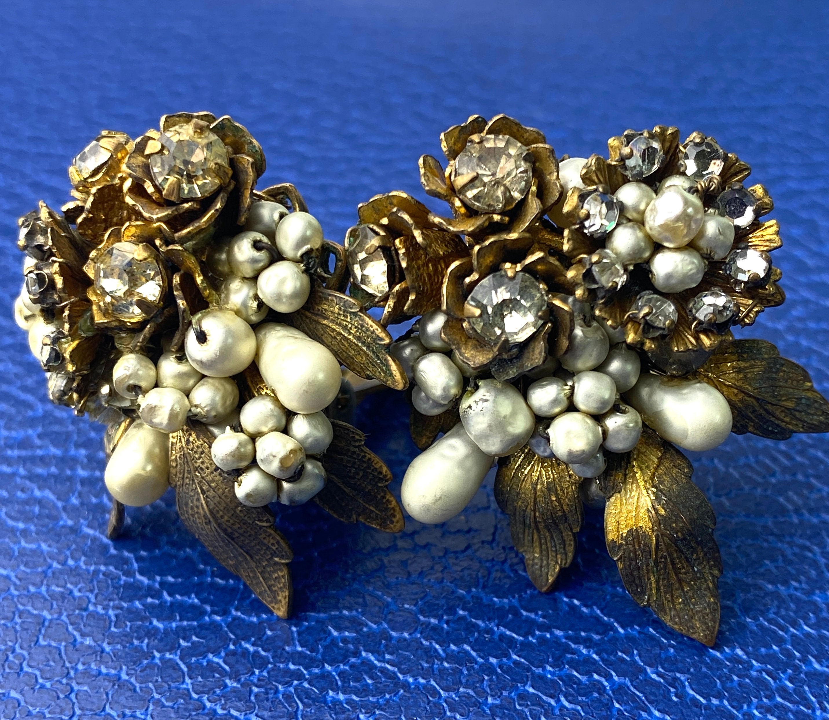 Vintage Miriam Haskell Earrings - Etsy