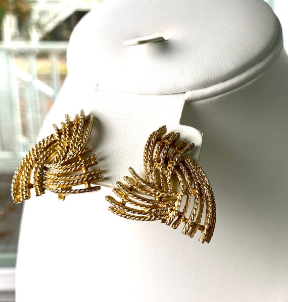 Vintage earrings by Sarah Coventry- Brutalist rop… - image 4
