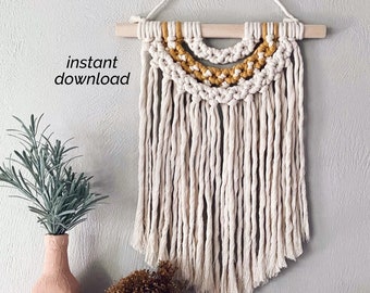 Macrame Pattern PDF | Macrame Wall Hanging Pattern | Free Bonus Section | Beginner to Intermediate | Instant Download | Flower Chain