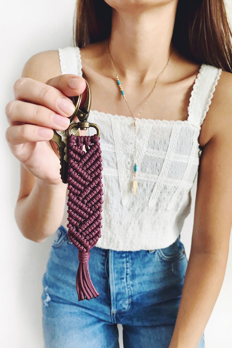 DIY Macrame Kit with Pattern RETIRED Colors Paracord Keychain DIY Easy Macrame Craft Kit for Adults Quinn image 9