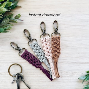 DIY Macrame Pattern | Morocco | Paracord Lattice Keychain Instructions | Clear Photos | Beginner Macrame Tutorial PDF | Instant Download