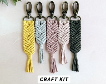 DIY Eco-Friendly Craft Kit | Macrame Kit with Pattern | Cotton Keychain | Easy Craft Kit for Adults | Quinn