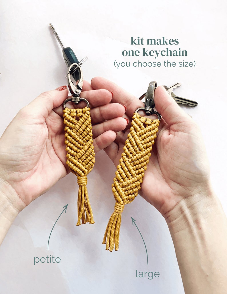 DIY Macrame Kit with Pattern RETIRED Colors Paracord Keychain DIY Easy Macrame Craft Kit for Adults Quinn image 5