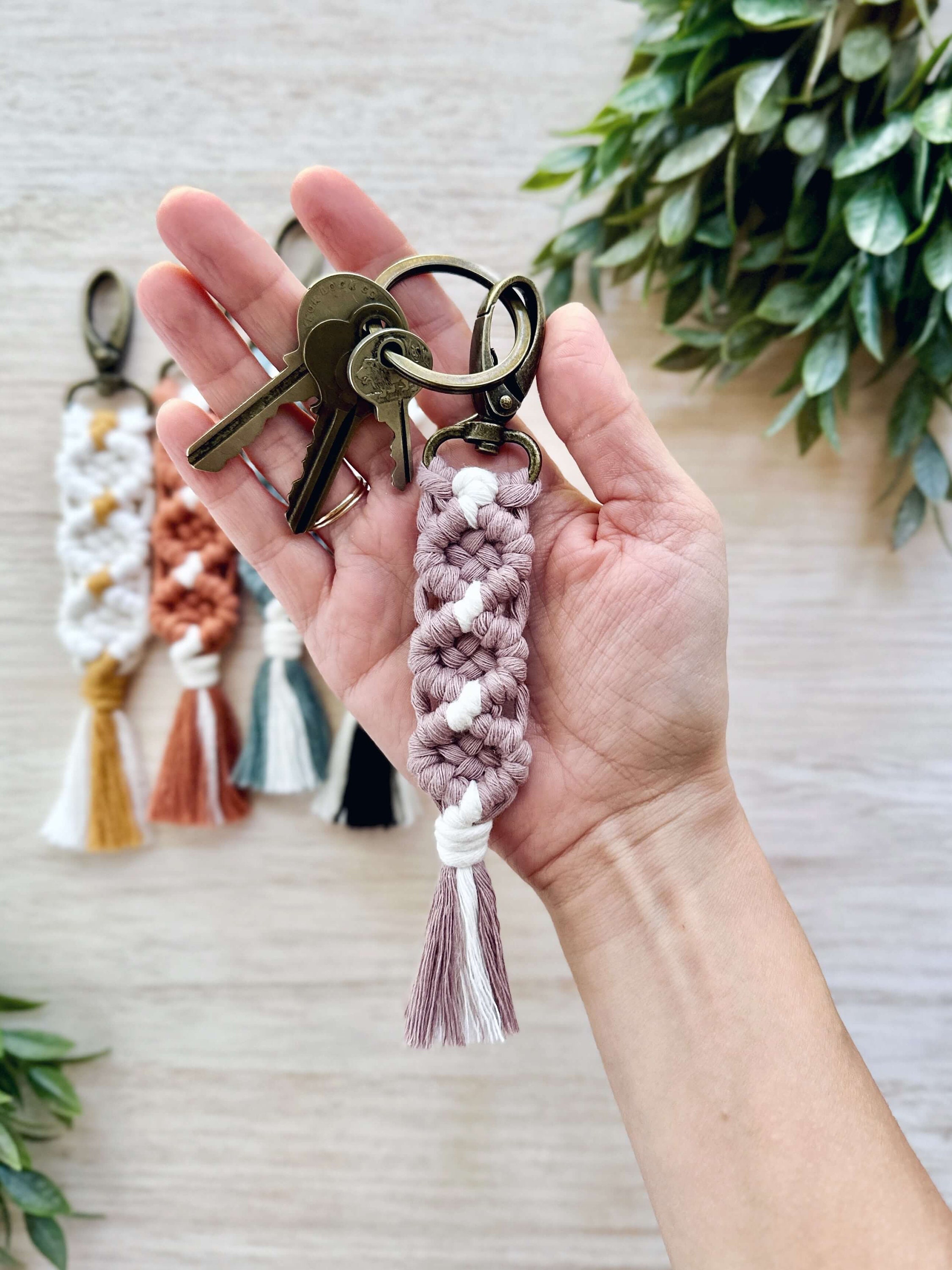 Macrame Keychain | Boho Backpack Charm | Woven Keychain | Eco