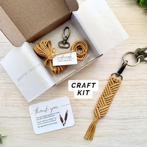 DIY Macrame Kit | Quinn Paracord Keychain | Video Tutorial & Pattern | Materials Included | Easy Beginner Craft Kit for Adults