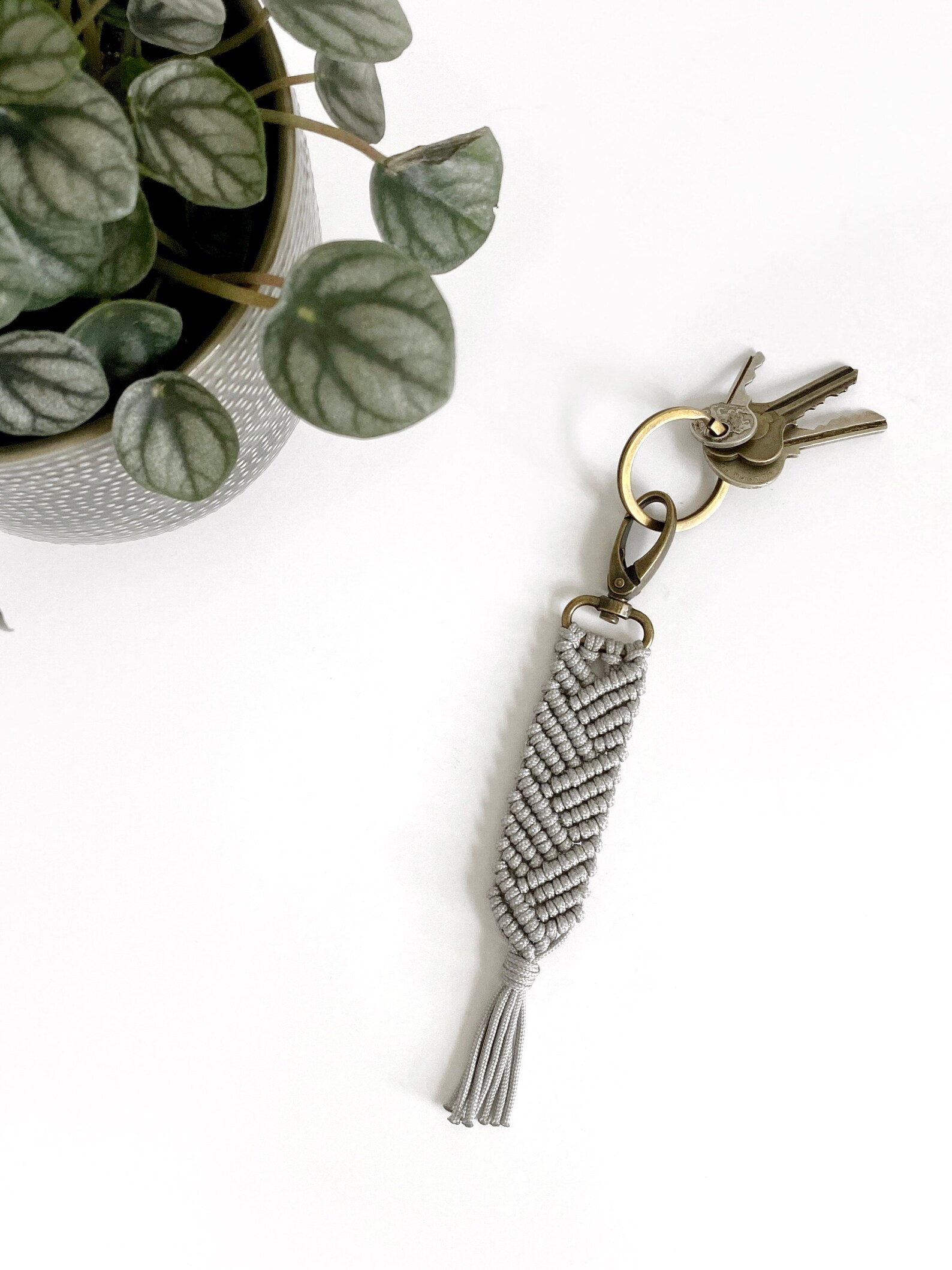 Large Braided Paracord Keychain Cute Keychain Macrame Bag Etsy