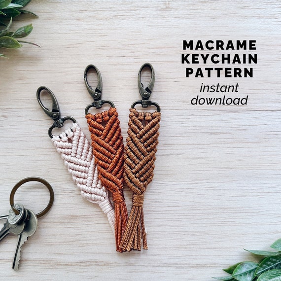 DIY Keychain Macrame Pattern PDF Paracord Keychain DIY Instant Download  Easy Macrame for Beginners How to Macrame Quinn -  Singapore