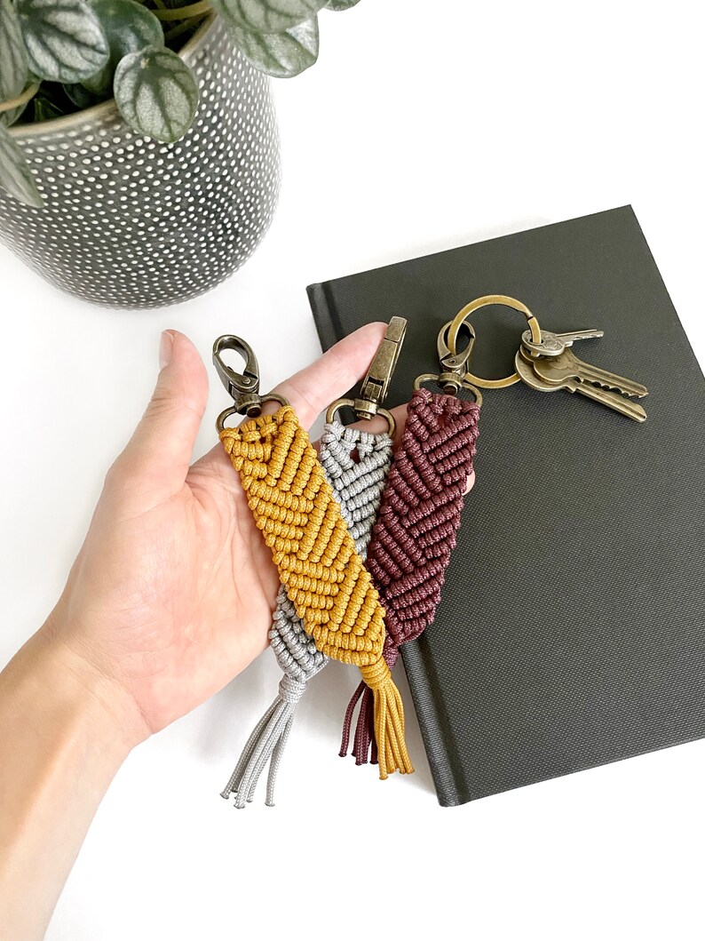 Large Braided Paracord Keychain Cute Keychain Macrame Bag Etsy