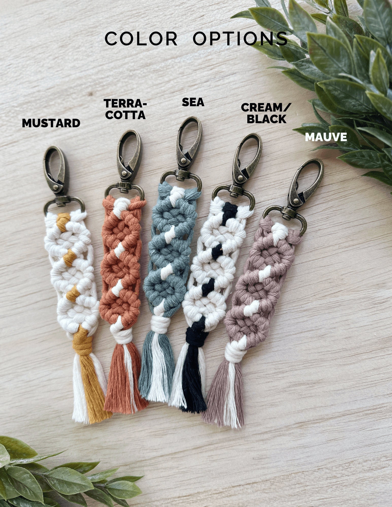 Macrame Keychain | Boho Backpack Charm | Woven Keychain | Eco