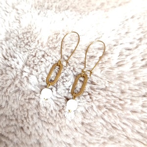 Boucles d'oreilles Amore blanche