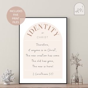 Identity in Christ - 2 Corinthians 5:17 | Includes 5 Digital Print Sizes