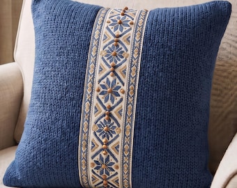 Knitted Pillow Case Pattern / Easy Knitted Pillows / Bulky Weight # 5 Yarn / ( PDF ) / Beginner Cushion / Knitting PATTERN # 3