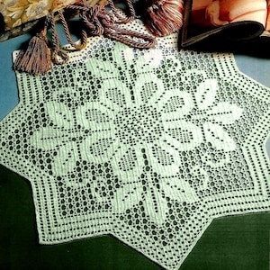 Vintage Crochet PATTERN Filet Crochet Pattern Placemat Crochet Table Mat Crochet Doily Crochet Table Center Vintage Pattern in PDF